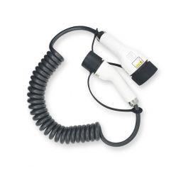 Carplug-Spiral-Ladekabel für Elektroautos – Typ 2–Typ 2 – 5meter – dreiphasig–  32 A – 7,4 kW + Tasche