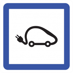 Autocollant indication recharge véhicule électrique CE15i - NF