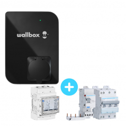 Pack Borne de recharge WALLBOX - 1,4 à 22kW - Bluetooth - Wifi - RFID - Module de gestion de charge + Protections électriques